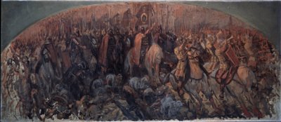 The Battle of Kulikovo on September 8, 1380 by Sergei Alexeyevich Korovin