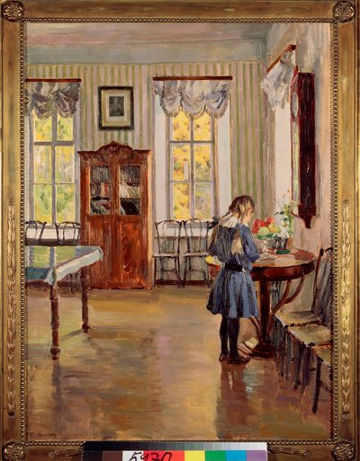 In a House. Painting by Sergei Arsenyevich Vinogradov by Sergei Arsenevich Vinogradov
