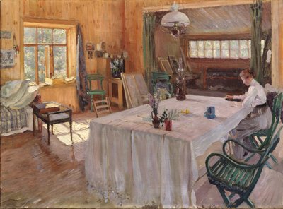 In the House of the Artist Konstantin Korovin, 1907 by Sergei Arsenevich Vinogradov