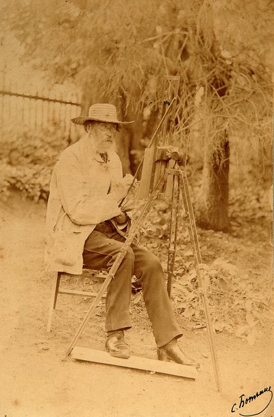 Portrait of Yakov Petrovich Polonsky at the Easel by Sergei Dmitrievich Botkin