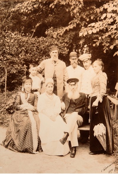The Family of Yakov Petrovich Polonsky Visiting Afanasy Afanasievich Fet by Sergei Dmitrievich Botkin