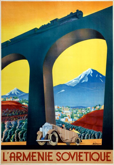 Soviet Armenia Poster of the Intourist Company by Sergei Dmitrievich Igumnov