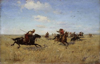 Fight between Dnieper Cossacks and Tatars by Sergei Ivanovich Vasilkovsky