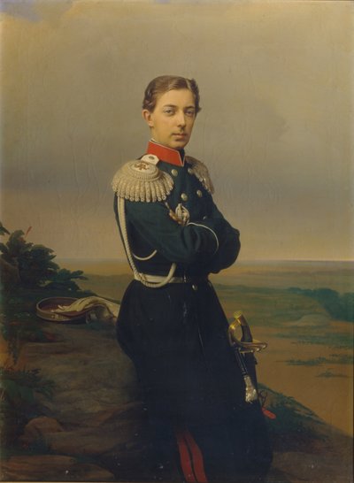 Portrait of Tsarevich Nicholas Alexandrovich of Russia by Sergei Konstantinovich Zaryanko