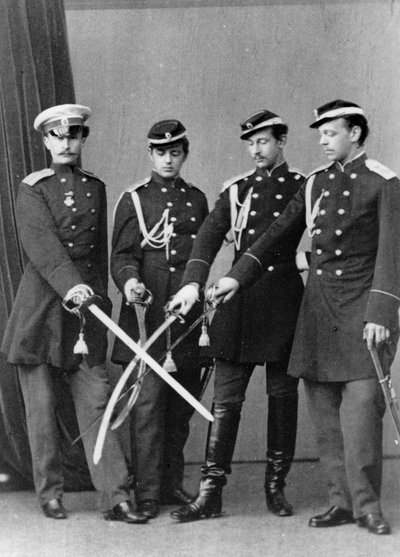 Grand Dukes Alexander Alexandrovich and Vladimir Alexandrovich of Russia by Sergei Lvovich Levitsky