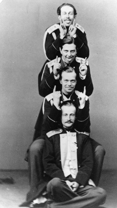 Grand Dukes Alexander Alexandrovich and Vladimir Alexandrovich of Russia, c1870-c1875 by Sergei Lvovich Levitsky