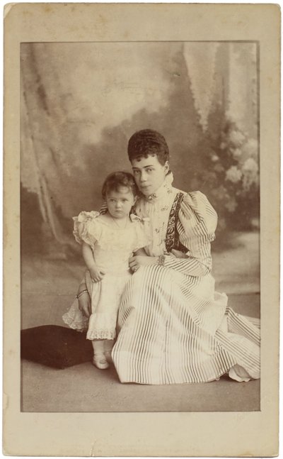 Grand Duchess Xenia Alexandrovna of Russia with Daughter Irina by Sergei Lvovich Levitsky