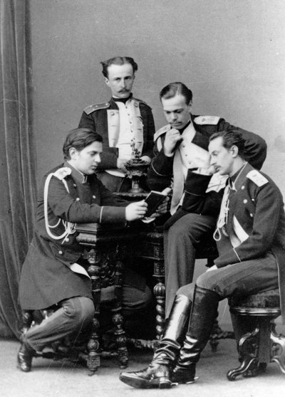 Grand Dukes Alexander Alexandrovich and Vladimir Alexandrovich of Russia by Sergei Lvovich Levitsky