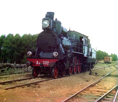 Russian train by Sergei Mikhailovich Prokudin Gorskii