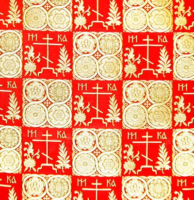 Olovyanishnikov Manufactory Half-Silk Satin, early 20th century by Sergei Vashkov