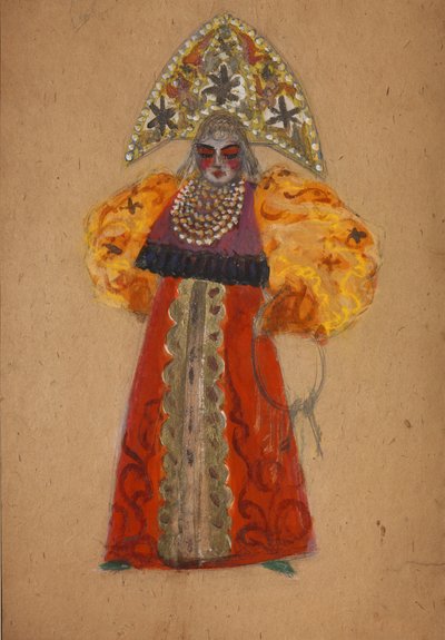 Costume Design for the Opera The Golden Cockerel by N. Rimsky-Korsakov by Sergei Vasilievich Malyutin