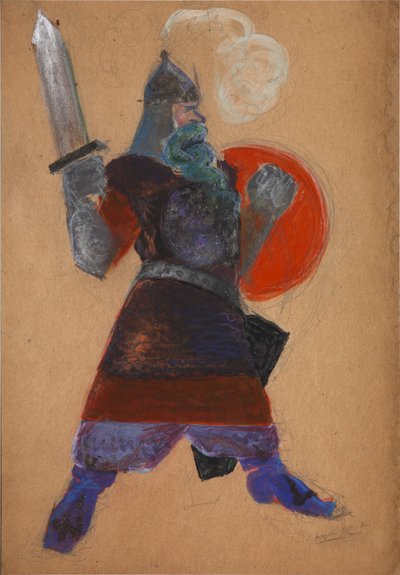 Costume design for the opera The Golden Cockerel by N. Rimsky-Korsakov by Sergei Vasilievich Malyutin