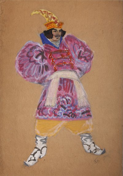 Costume Design for the Opera The Golden Cockerel by N. Rimsky-Korsakov by Sergei Vasilievich Malyutin