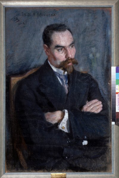 Portrait of the Poet Valery Bryusov by Sergei Vasilievich Malyutin