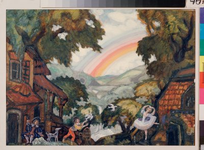Stage Design for the Ballet Giselle by Adolphe Adam by Sergei Yurevich Sudeikin