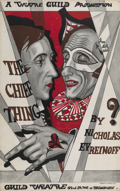 Poster for The Chief Thing, play by Nikolai Evreinov by Sergei Yurievich Sudeykin