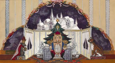 Stage design for the ballet The Nutcracker by P. Tchaikovsky by Sergei Yurievich Sudeykin