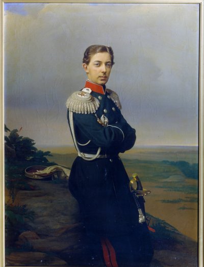 Portrait of Grand Duke (Tsarevich) Nicholas Alexandrovich of Russia by Sergey Konstantinovich Zaryanko