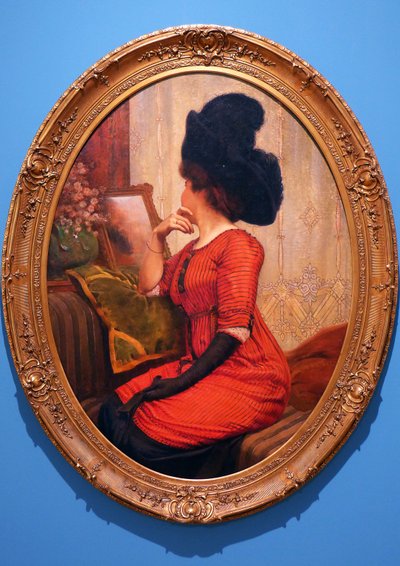 The Woman in Red by Servais Joseph Detilleux