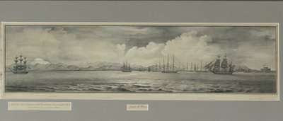 Coast of Peru: The Andes, House Tops of Lima, Callao, Forts of Callao, from the Deck of the Prussian Bark Rosamunde by Seth Jr. Cole