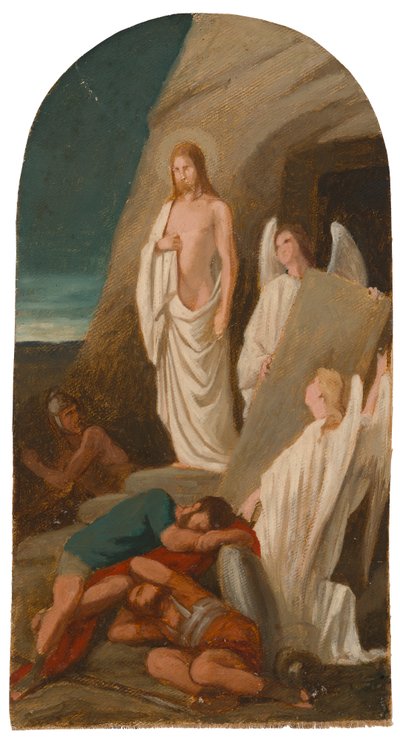 Overall Sketch for the Altarpiece of Sotkamo Church, Resurrection of Christ by Severin Falkman