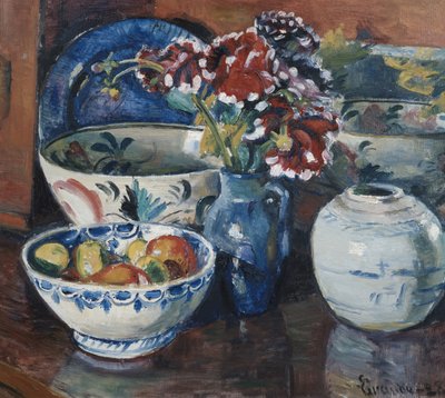 Arrangement with Jars and Flowers by Severin Grande