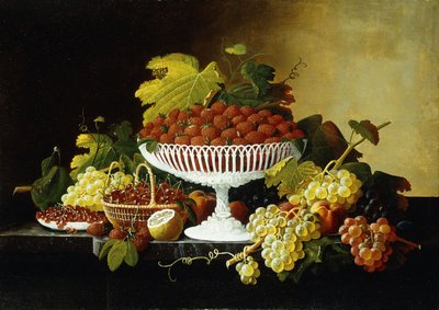 Still Life with Strawberries by Severin Roesen