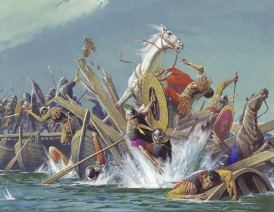 Death of Maxentius at the Battle of Milvian Bridge by Severino Baraldi