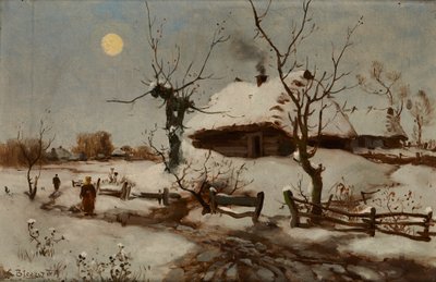 Cottages in Snow by Seweryn Bieszczad