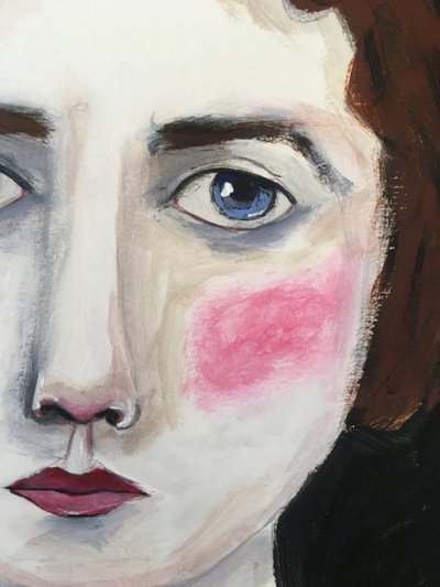 Blushing Woman Portrait by Sharyn Bursic
