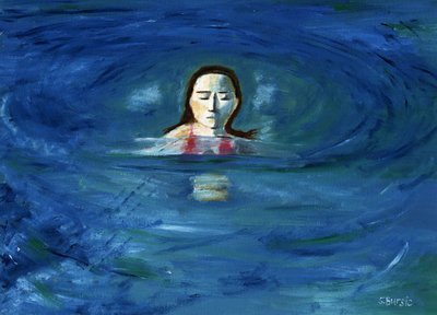 Serene Woman in Water by Sharyn Bursic