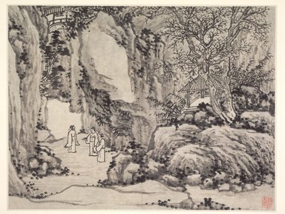 Twelve Views of Tiger Hill, Suzhou: The Sword Spring, Tiger Hill by Shen Zhou