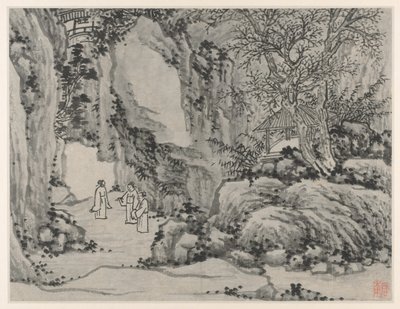 Twelve Views of Tiger Hill, Suzhou: The Sword Spring, Tiger Hill by Shen Zhou