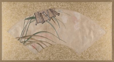 Flowers Pink and White and Leaves, Clappers by Shibata Zeshin