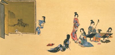 Group of women during recreation, illustration from 