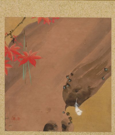 Leaf from Album of Seasonal Themes: Moths, 1847 by Shibata Zeshin