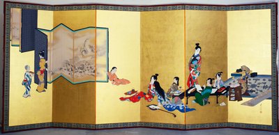 The Four Elegant Pastimes - Music, the Game of Go by Shibata Zeshin