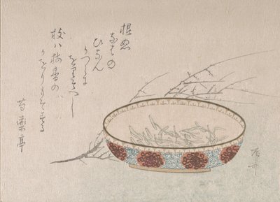 Branch of Plum Blossoms and Bowl by Shinsai