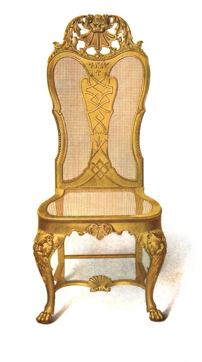Gilt Cane Chair by Shirley Charles Llewellyn Slocombe