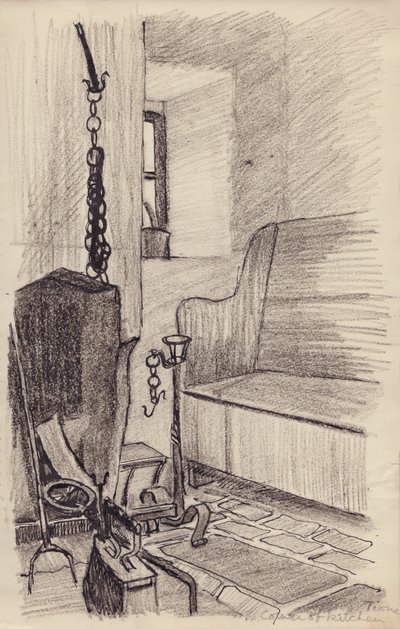 Corner of Kitchen, Tione, c1950 by Shirley Markham