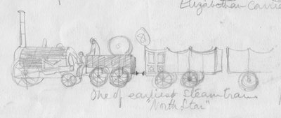 North Star, one of the earliest steam trains, c1950 by Shirley Markham