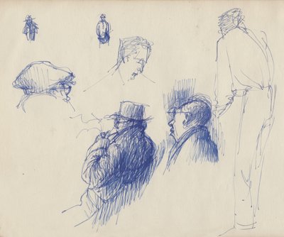 Studies, men in hats, c1950 by Shirley Markham