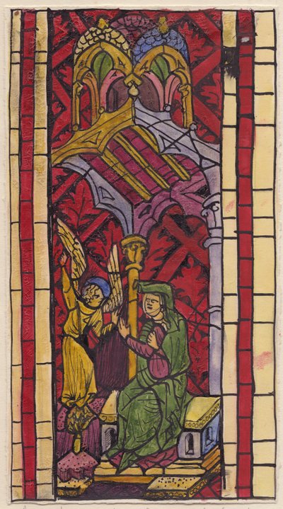 The Annunciation to St Anne (section of stained glass window) by Shirley Markham