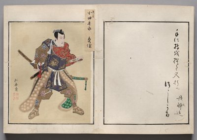 Leaf from Album of Actor Portraits by Shorakusai