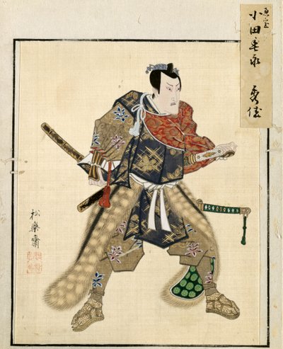 Leaf from Album of Actor Portraits by Shorakusai