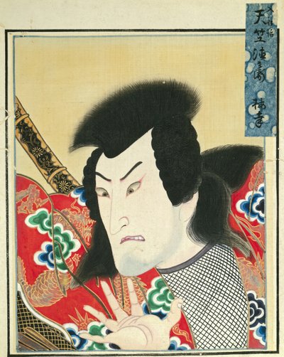 Leaf from Album of Actor Portraits by Shorakusai