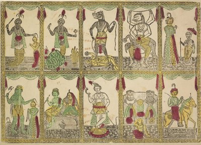 Das Avataras, Ten Incarnations of Vishnu (verso) by Shri Gobinda Chandra Roy