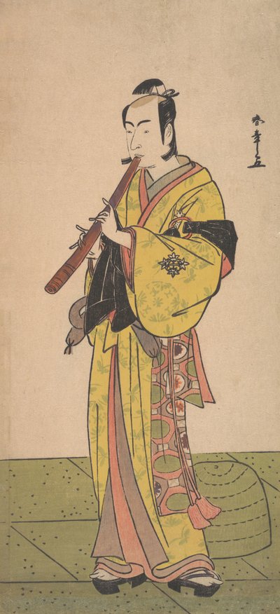 Ichikawa Bennosuke as a Man in Komuso Attire by Shunsho