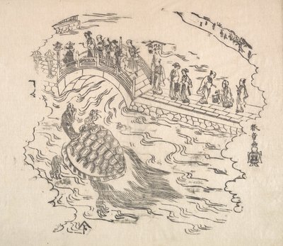 Ceremony of Worshipping Benten at Shinabazu Temple, 18th century by Shunsho
