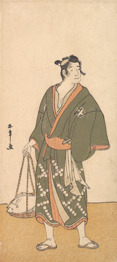 The Actor Otani Hiroemon III as a Fish Peddler, 1726-1792 by Shunsho